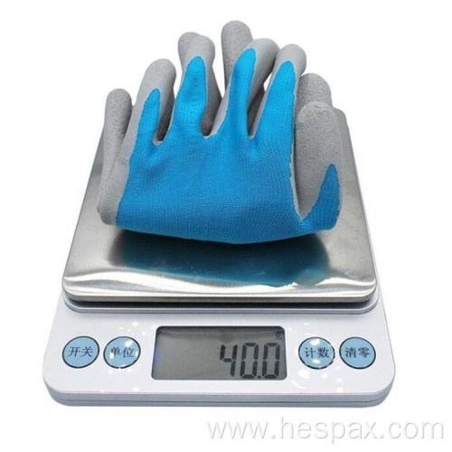 Hespax Latex Sandy Labour Glove Industrial Assembly Auto